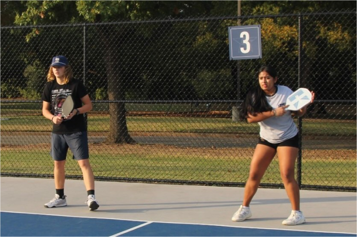Pickleball match during fundraising event