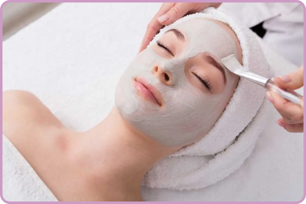 Image of a customer after they did facials at The Best Threading Salon
